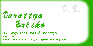 dorottya baliko business card