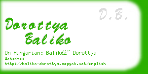 dorottya baliko business card